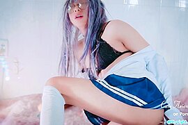 School Student Sissy Crossdresser Masturbates (18+) - free porn video