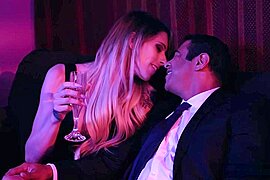 Trans babe Casey Kisses and Draven gets wild inside the VIP room - free porn video