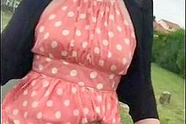 Maeva Outdoor Tgirl flashing - free porn video