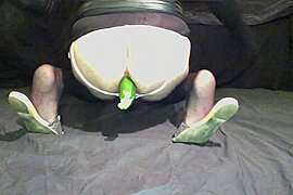 Sissy fuck ass latex body black nylon socks and flat mules - free porn video