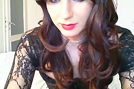 Hot crossdresser hannalh cd in black cums - free porn video