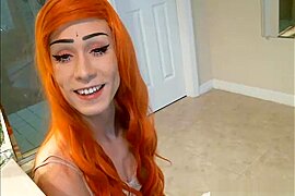 Jenna Gargles hot redhead tgirl - free porn video