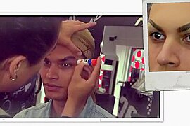 First time with a drag makeup - free porn video