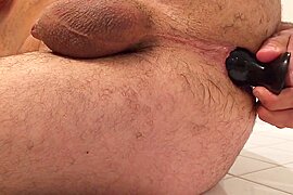 Close up of me warming up with a fat plug! - free porn video
