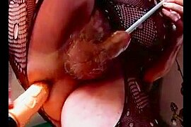 Shemale transvestite nylon sounding urethral anal dildo - free porn video