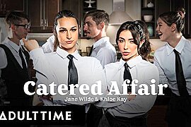 TRANSFIXED - Hot Caterers Jane Wilde and Khloe Kay Get CAUGHT Hooking Up On the Job! - free porn video