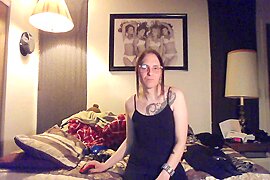 Kitty Vera - Goth Transgender Girl Striptease - free porn video