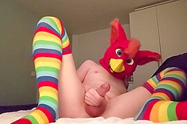 Moaning Femboy Bird Jerking And Fucking Bad Dragon Gecko - free porn video