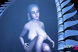 Hot alien sex in a dark cave with a horny young blonde (18+) - free porn video