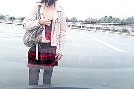 Sexy Skinny Crossdresser Kimi Tv Outdoor Upskirts (fake) - free porn video