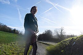 Shemale Trans Sounding Lingerie Outdoors 3 - free porn video