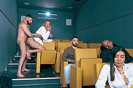 She-cock Hardening At The Cinema - free porn video
