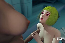Sexy futanari fucks 18yo beauty Yuna. Sloppy deepthroat, hard cowgirl & rough doggystyle ending with a dripping finish - free porn video