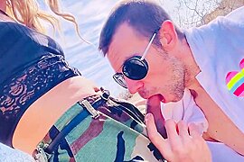 Boy Sucking Trans Girlfriend Cock In Public - free porn video