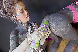Tranny Anal Stretching By Tattooed Dominatrix - free porn video