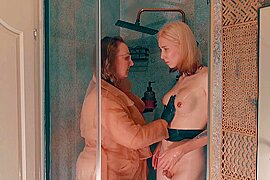Trans Stepdoughter Caught In The Shower - No Orgasm Allowed - Hand Over Mouth Black Glove Fetish And Sissy Cunt Fucking Deep By Stepmom! - free porn video